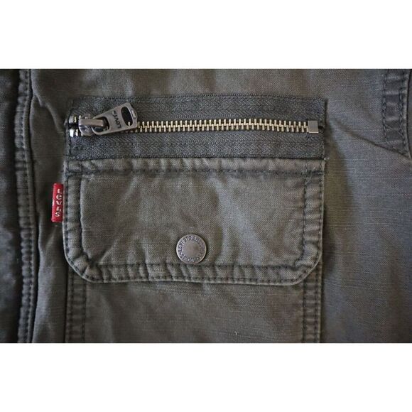 Levi's LM7RC485 Men's Size Large Utility Military Field Jacket Olive Green - Picture 9 of 16